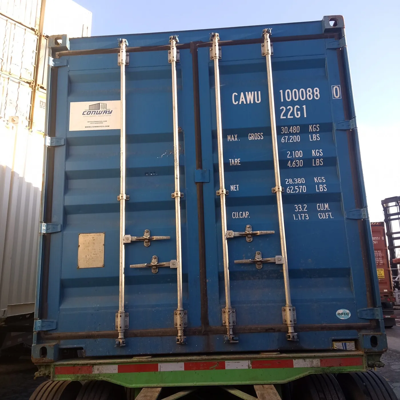 Used 20ft Standard shipping container — CAWU1000880